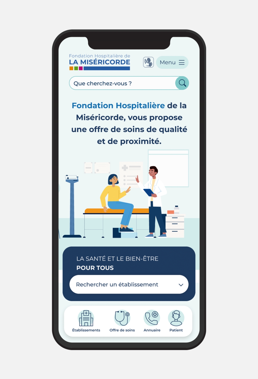 La Fondation de la Miséricorde site mobile
