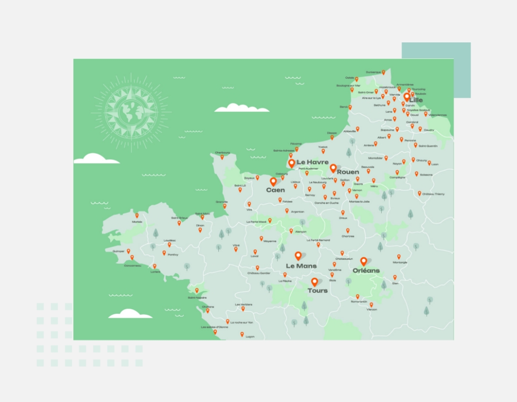 Cadres Blancs site internet map