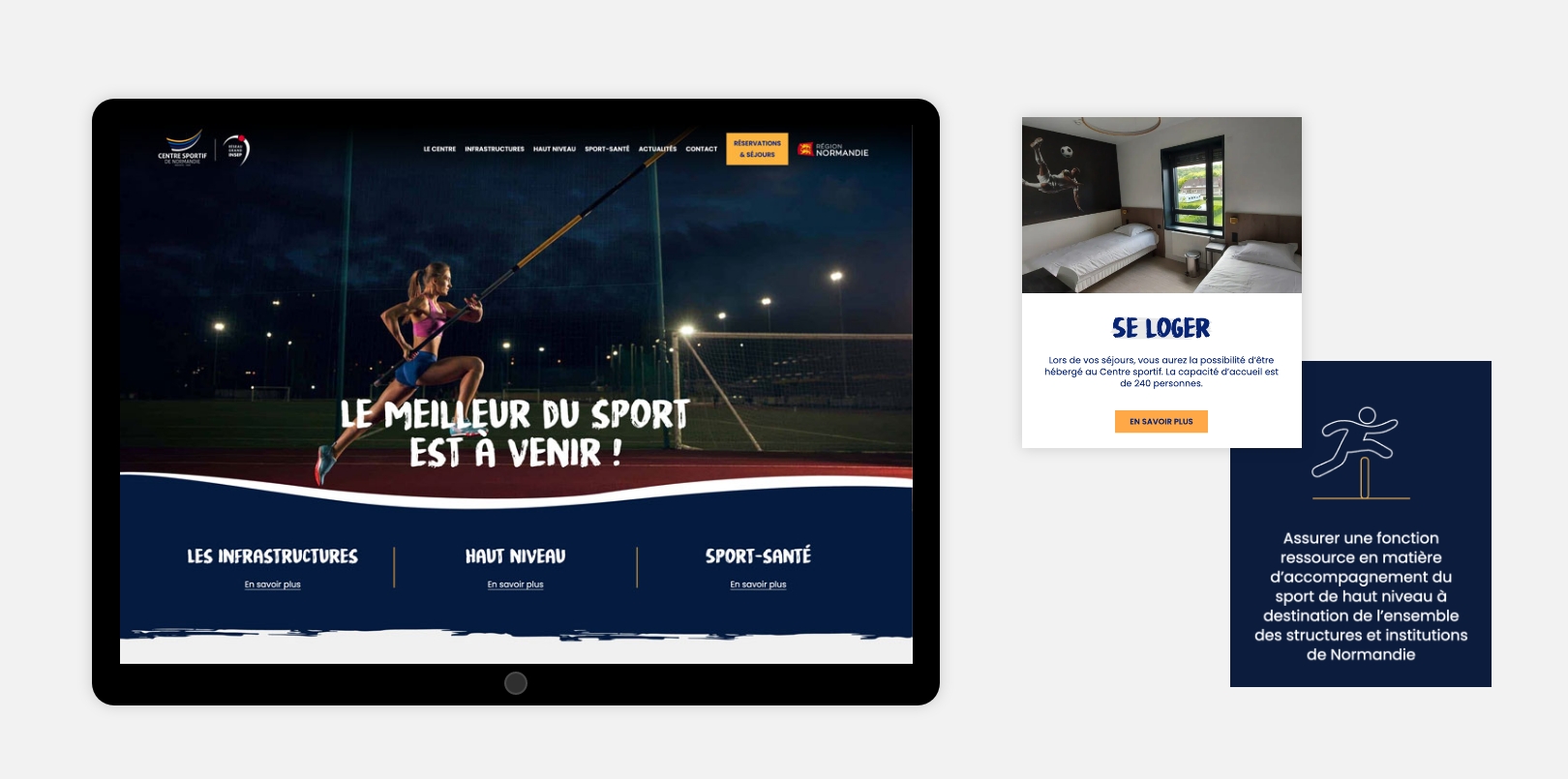 Centre sportif de Normandie site internet