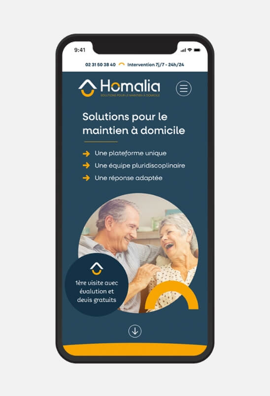 Homalia site internet mobile