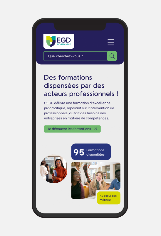 École de la Grande Distribution site mobile