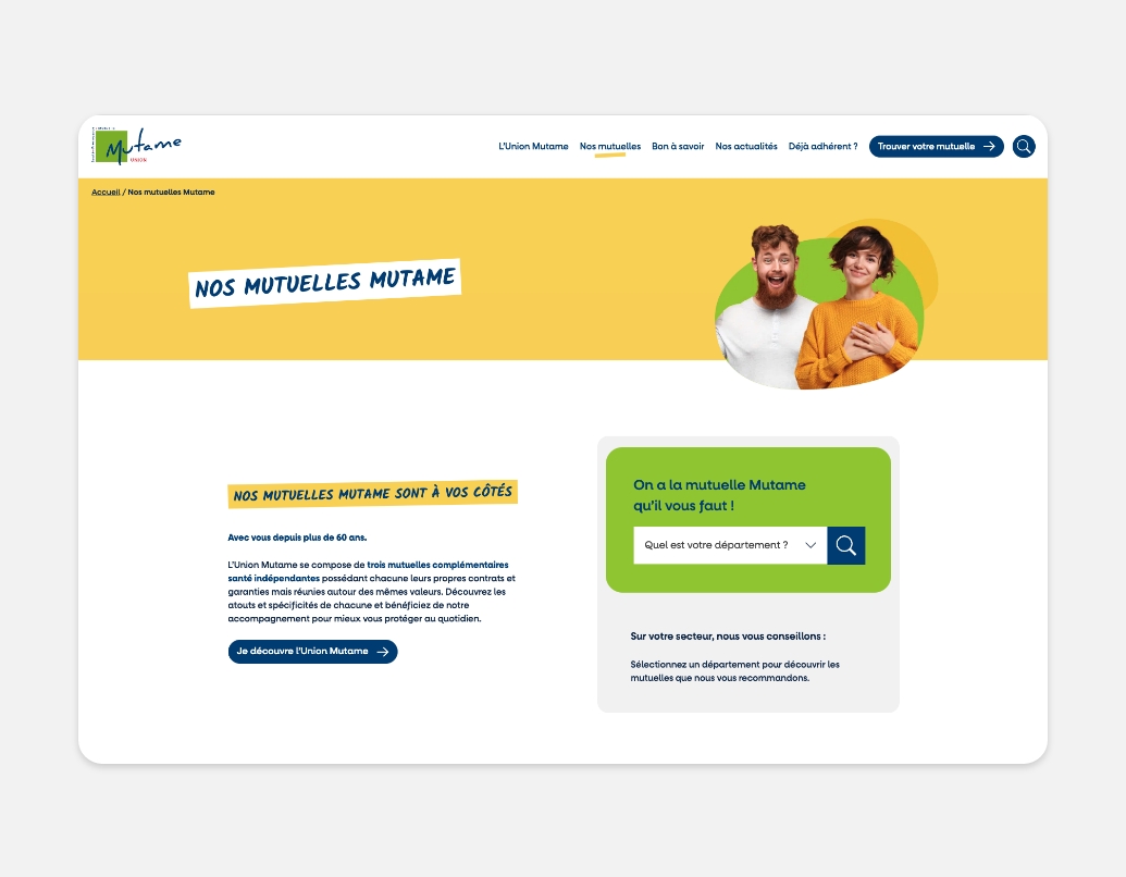 Mutame Union site web