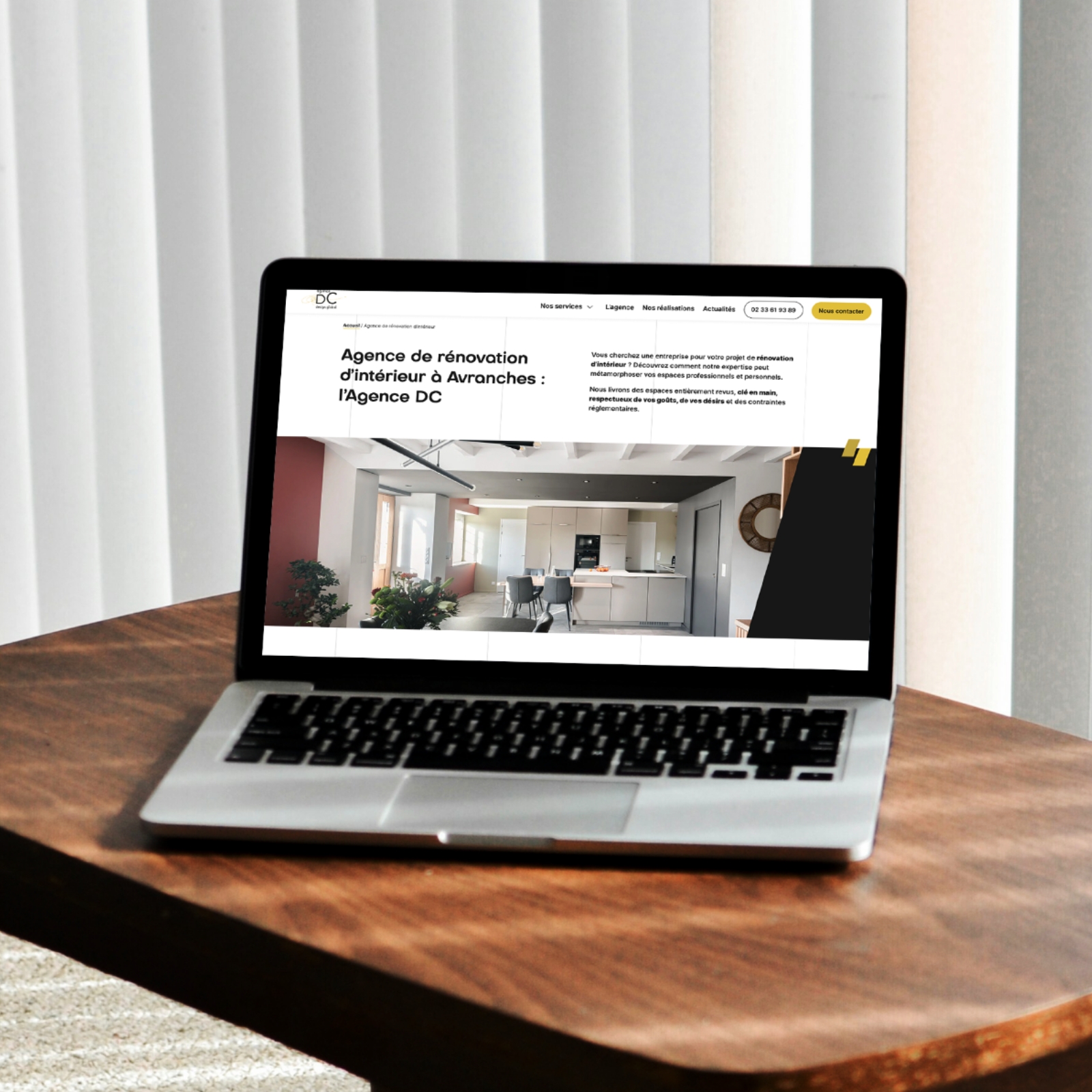 Agence DC site internet page rénovation