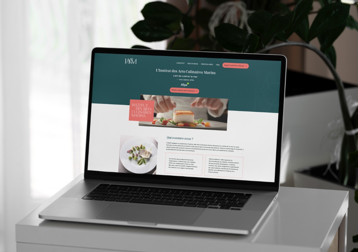 Instituts des arts culinaires Marins landing page