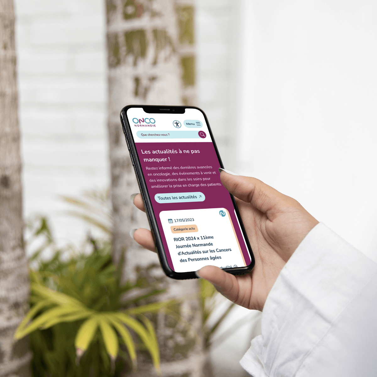 Site web mobile Onco Normandie