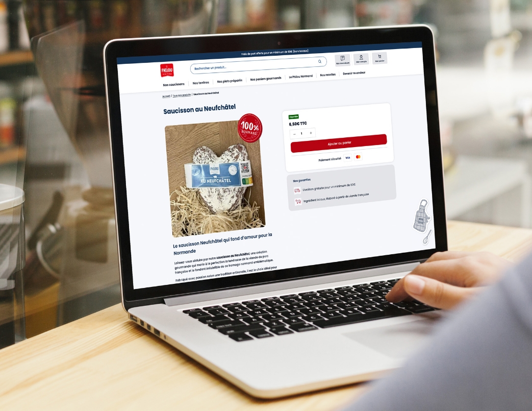 Le philou Normand page produit site web