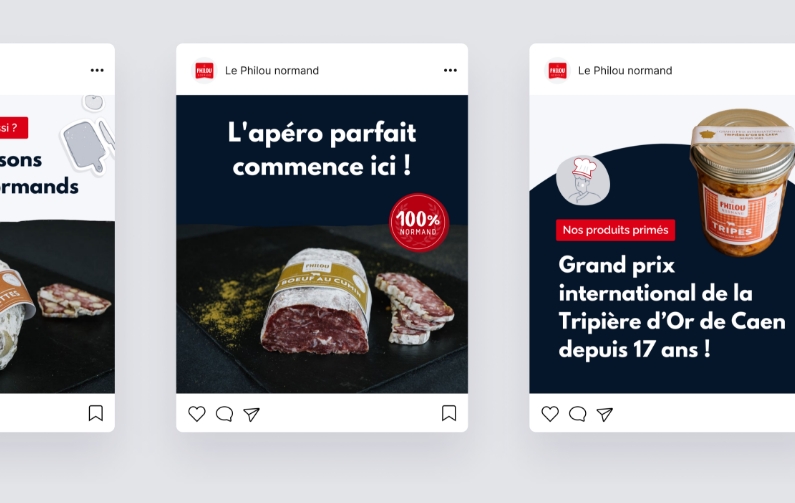 Stratégie digitale, visuels réseaux sociaux publication instagram