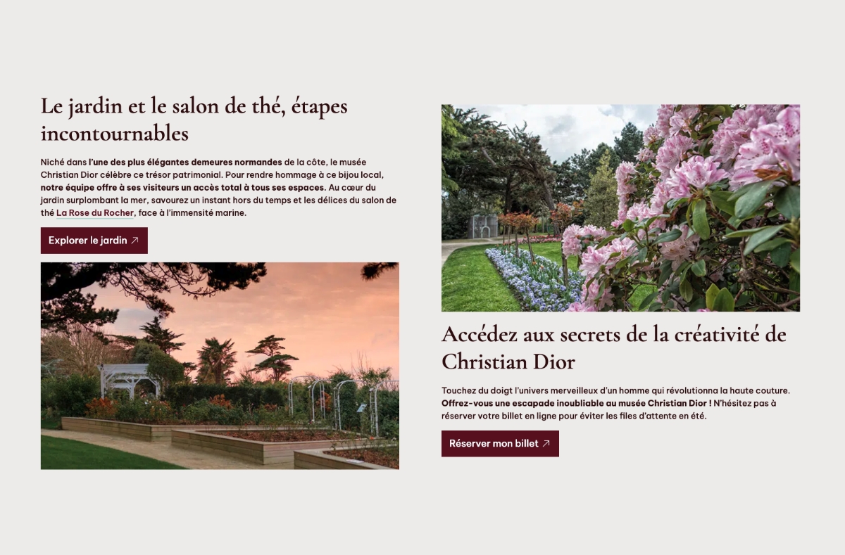 Musée Christian Dior site les jardins