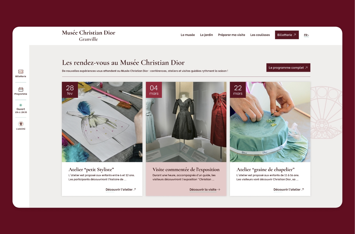 Musée Christian Dior site l'agenda