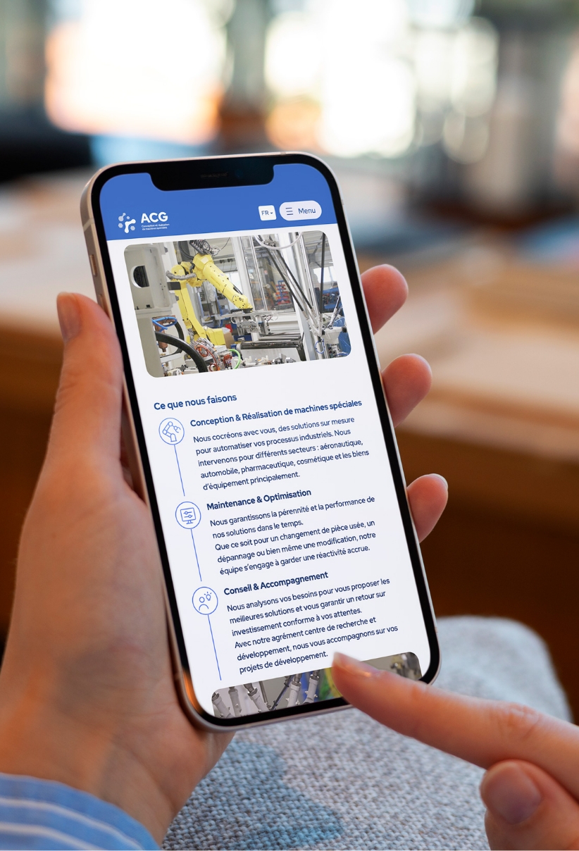 Automatismes CG refonte site internet mobile