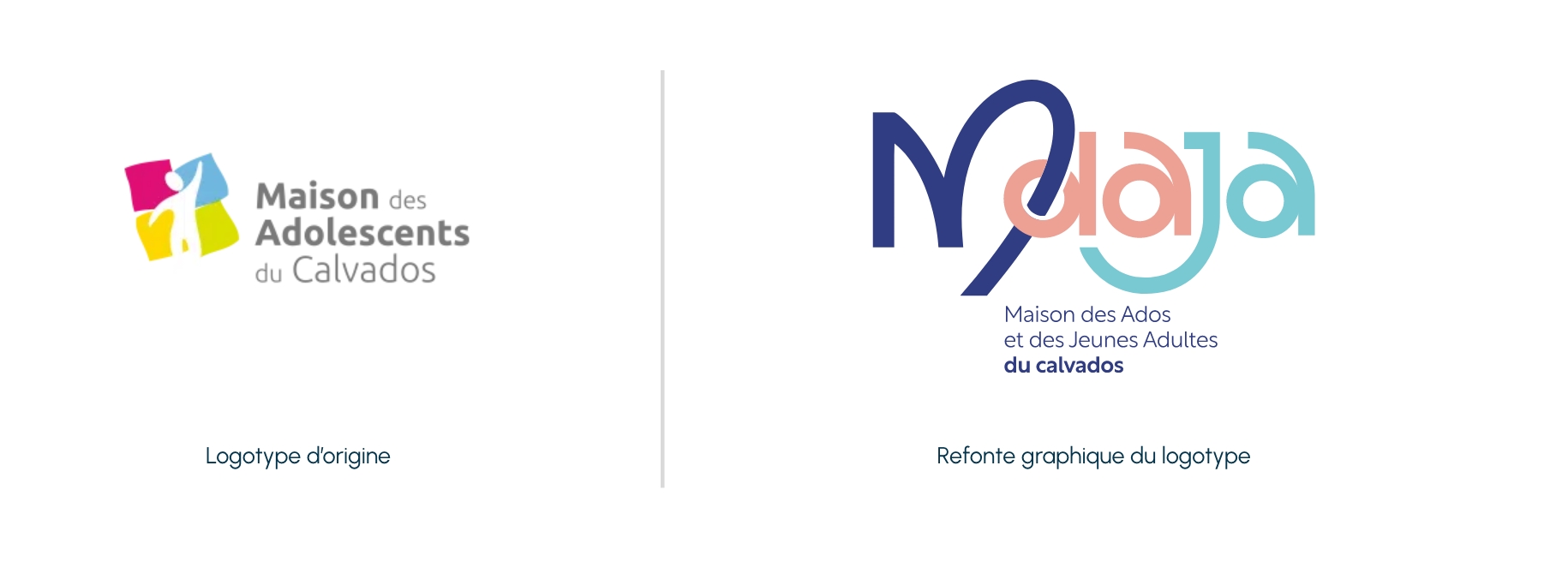 Maison des Adolescents et des Jeunes Adultes du Calvados logo avant après