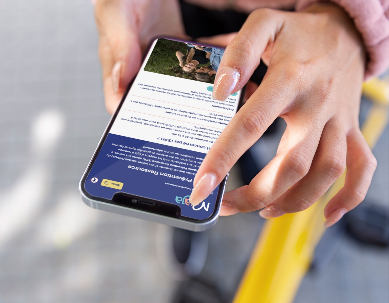 Maison des Adolescents et des Jeunes Adultes du Calvados site web mobile