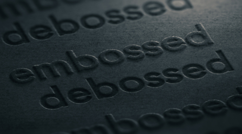 Quelles sont les finitions disponibles pour les supports print ? - Letterpress