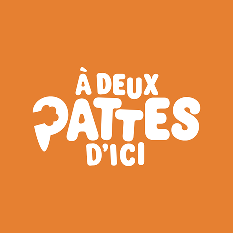 À Deux Pattes d’Ici - a deux pattes dici logo fond orange