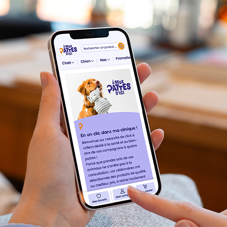 À Deux Pattes d’Ici - mockup mobile a deux pattes dici