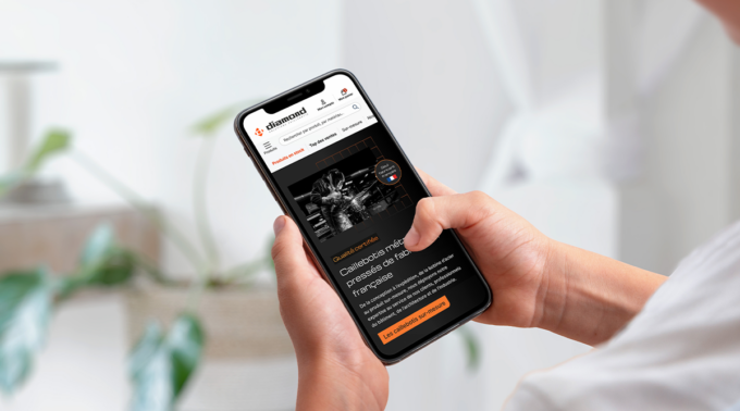 Le Caillebotis Diamond - mockup mobile site web le cailebotis diamond