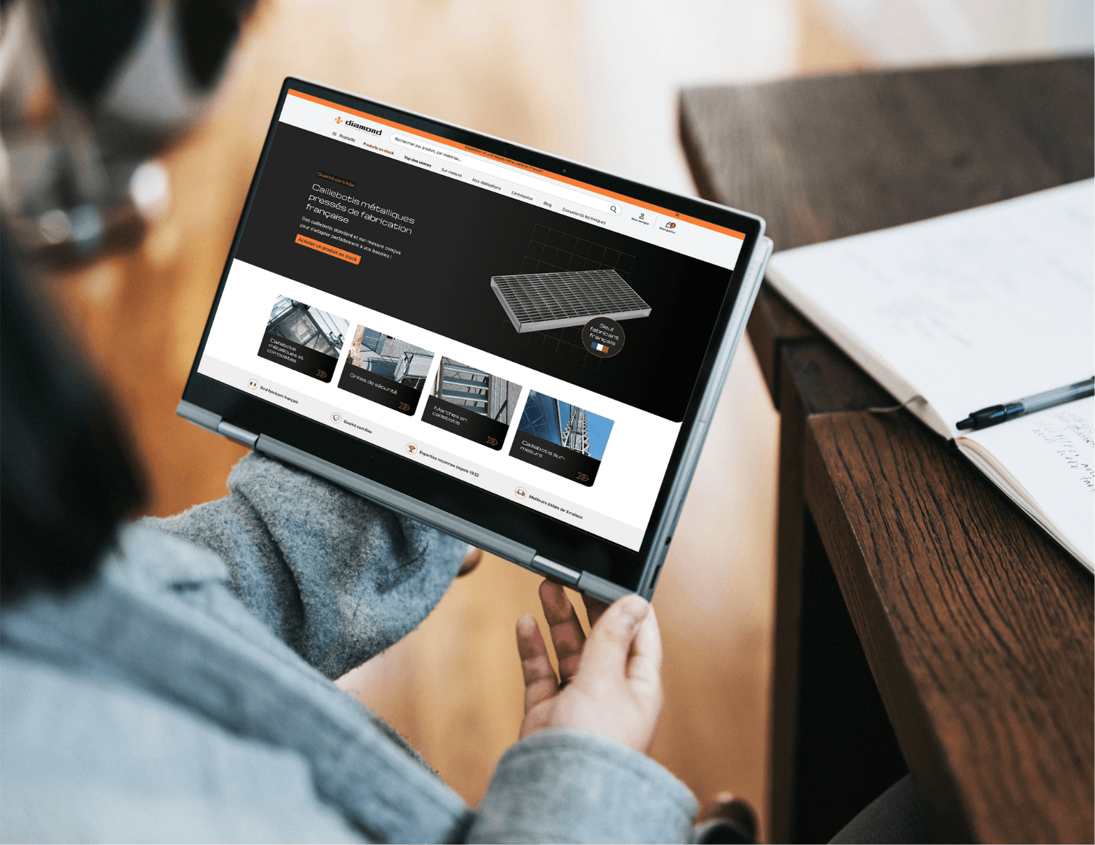 Site multilingue : comment développer votre site pour plusieurs pays - mockup site web le cailebotis diamond